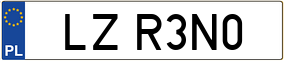 Truck License Plate